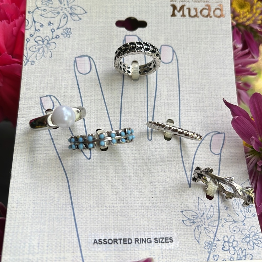 Ring Set Size 5 Silver - Picture 2 of 5